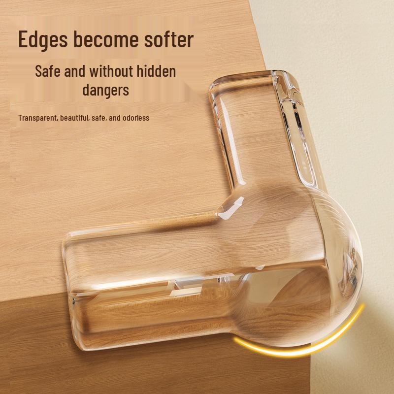Silicone Anti-Collision Corner Protectors - Soft Transparent Guards for Tables and Cabinets