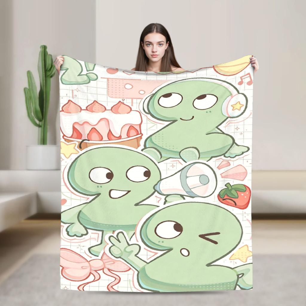 Two BFDI Cartoon Animated Blanket Flannel Novelty Warm Throw Blanket for Home Decoration