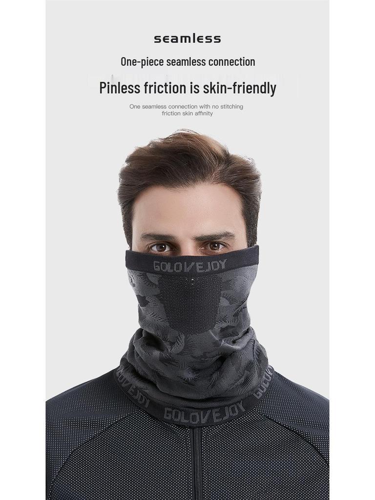 Men's Outdoor Cycling Face Mask - Sunscreen, Dustproof, Moisture-Wicking, Breathable, Seamless Knitted, High-Elastic Sports Headband TJ15.