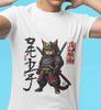 Samurai Cat T-shirt: Japanese Armor, Kawaii Cat Lover Gift