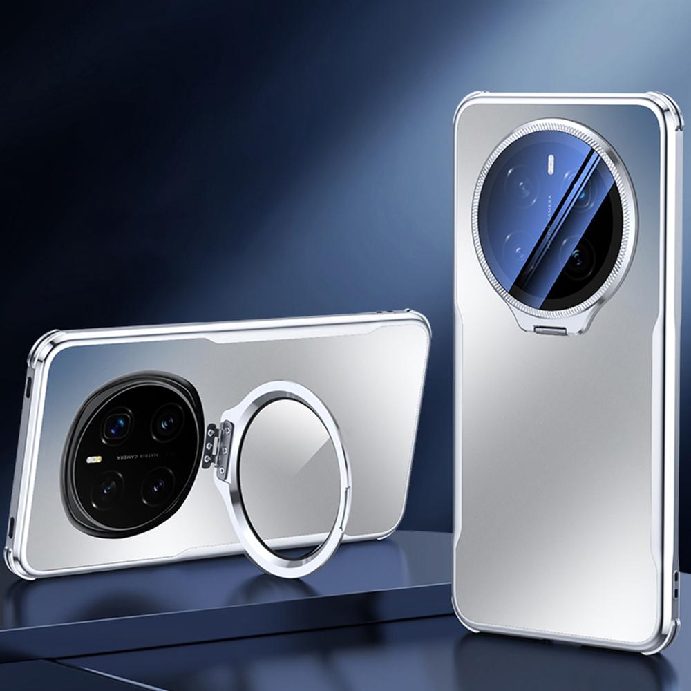 

For Honor Magic7 5G Phone Case Shockproof TPU PC Back Cover with Lens Kickstand Grey