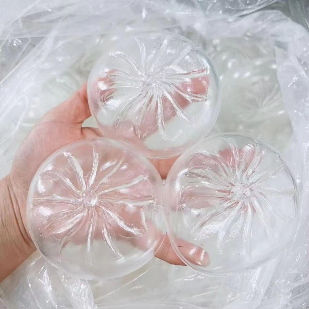 Blank Craft DIY Steamed Bun With Plug DIY Empty Ball Skin Creative Dumpling Squishy Handmade