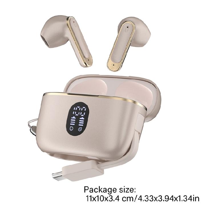 Long Wireless Bluetooth-compatible Earbuds For Conference Study 8Hrs Use Emergency Phone Charging Feature