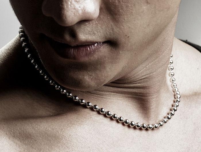 Men'S Bead Chain Platinum-Plated Japanese Men'S And Women'S New Temperament Jewelry