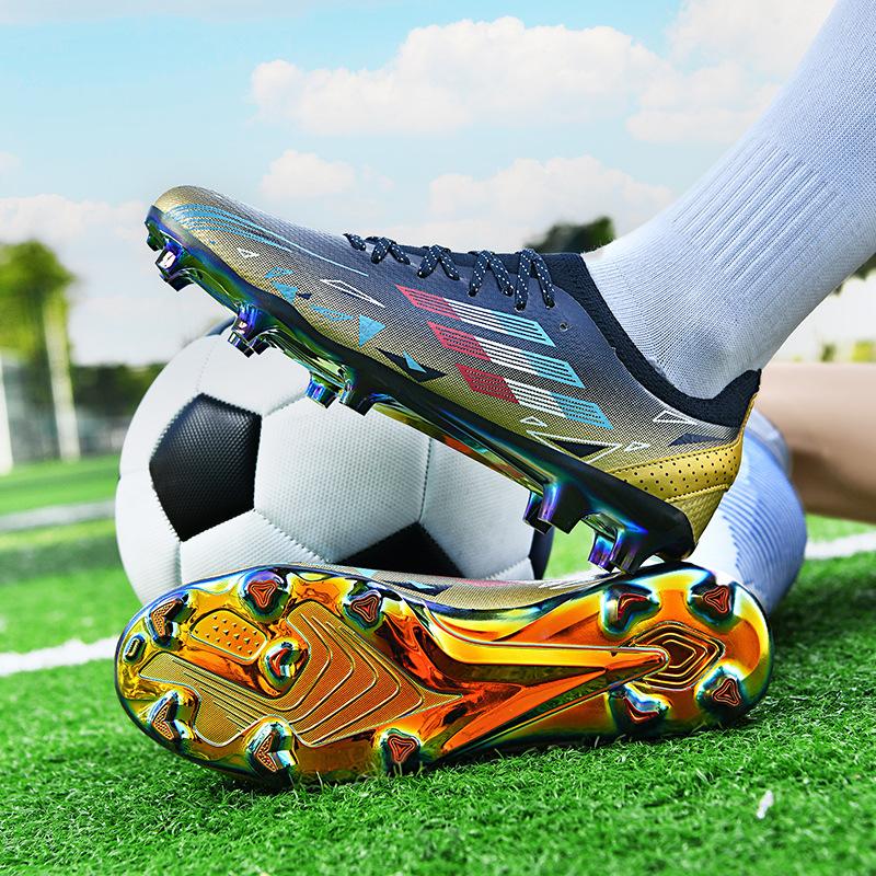 Medium Top Football Shoes Tf Broken Nails Artificial Turf Ag Nails Leather Feet Men And Women Children And Adolescents Students Training Shoes