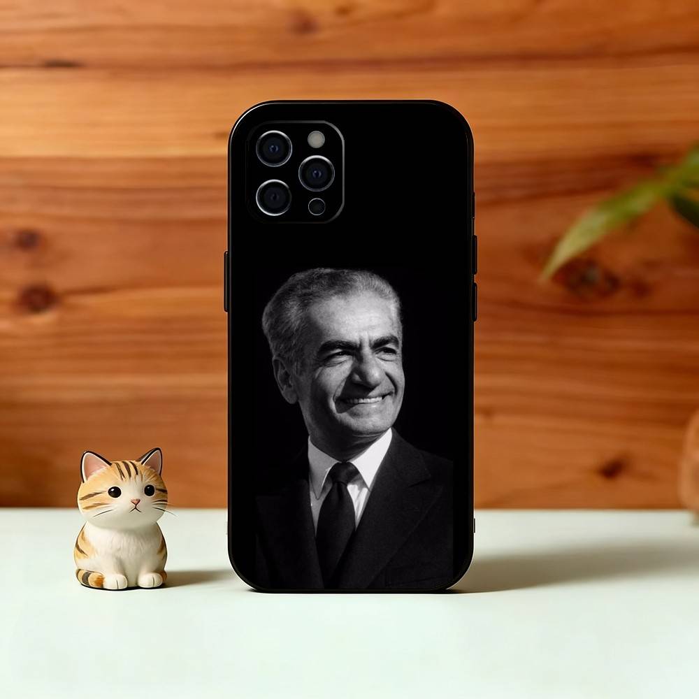 King M-Mohammad Reza Shah Pahlavi Phone Case For iPhone 17,16,15,14,13,12,11 Plus,Pro Max,XS,Soft Silicone Black Cover