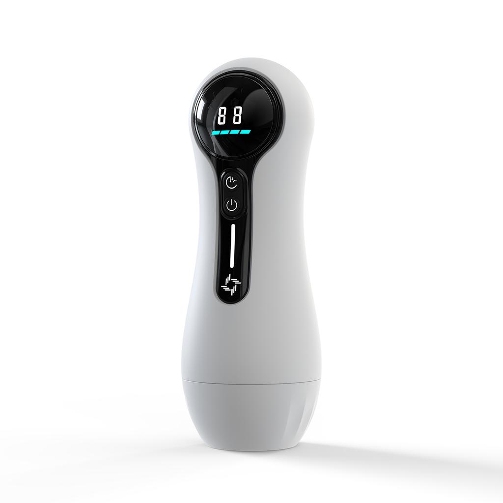 Männlicher Masturbator Penis Pumpe Sexspielzeug für Erwachsene für 18 Männer mit 4 Saug- 9 Vibrationsmodi mit LED-Anzeige Tasche Vagina Realistische Vagina Penis Trainer