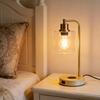 Industrial Table Lamp with Wireless  r USB Port Touch Control 3  s Brightness Bedside Lamp for Bedroom Guest Room