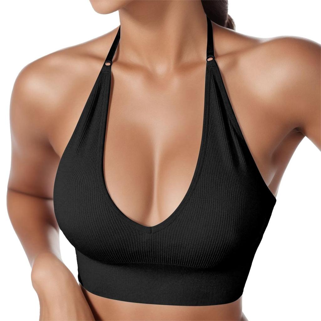 Moda Donna Casual Tinta Unita Spalla Intimo Reggiseno Comodo