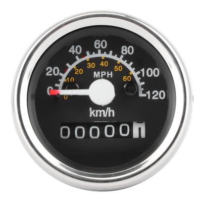 Vitezometru Kilometraj Motocicletă 12V 99999Km 0120Kmh Ecartament Rotund cu Iluminare de Fundal LED