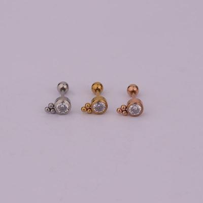 Small Cartilage Stainless Steel Trend 1PC 20G Screw Back 2022 New Piercing Jewelry Charming Stud Earring  Unique