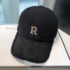Womens Fashion Lamb Autumnwinter 2025 Baseball Cap Adjustable Fleecelined Casual Versatile Hat
