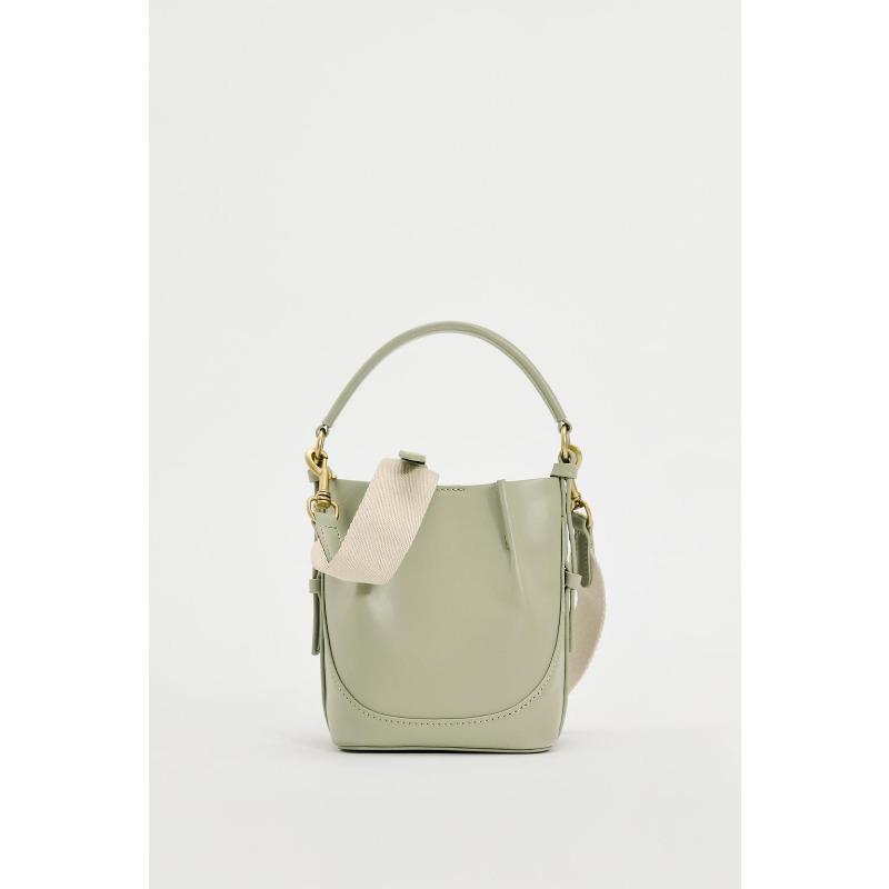 Fashion new women's bag brown bundle mouth portable messenger broadband bundle mouth bucket bag