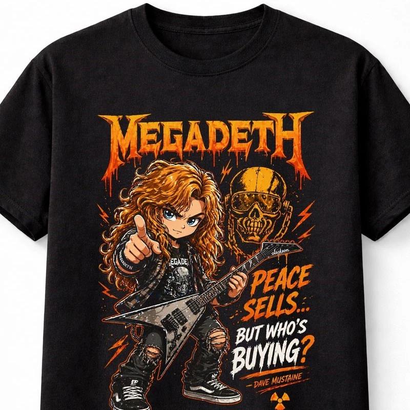 Megadeth Thrash Metal Graphic Band Peace Sells Whos Buying Unisex T Shirt S