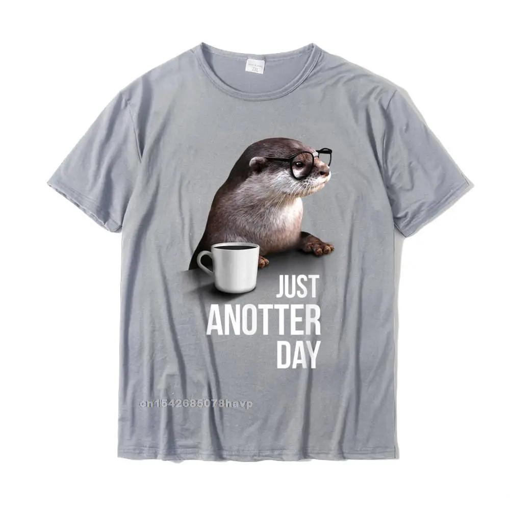 

Смішна футболка з видрою - Просто ще один день для любителя видр, прикольні чоловічі футболки, бавовняні топи, футболка повсякденна L сірий колір