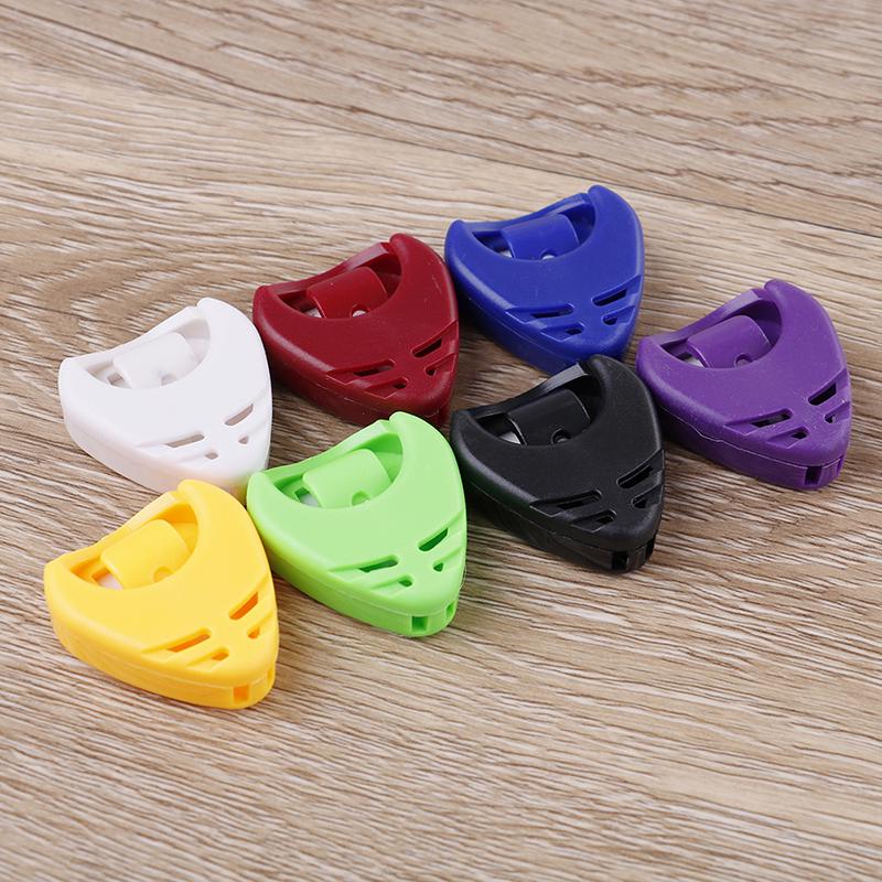 Plactic Guitar Pick Plectrum Holder Case Box Heart Shaped Parts