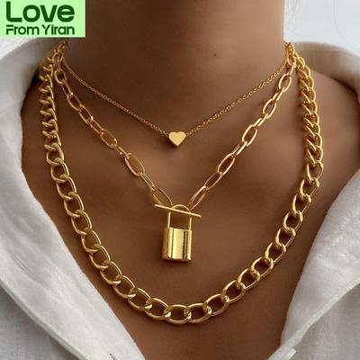 Modny Duży Naszyjnik Dla Kobiet Skręcany Złoty Srebrny Kolor Gruby Masywny Choker Łańcuszek Naszyjniki Biżuteria na Imprezę