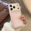 Cute Bunny Card Holder Phone Case for iPhone 16, iPhone 17, and iPhone 17 Pro Max
