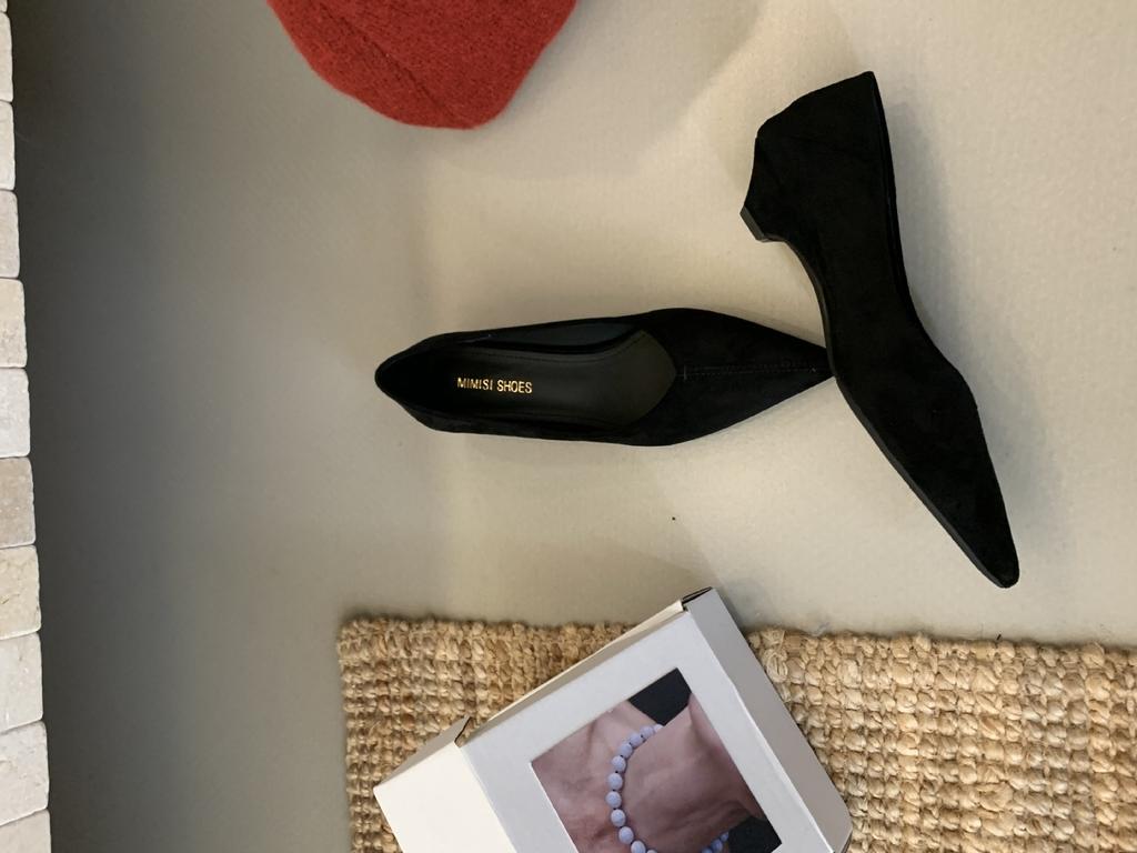 2025 New One-pedal Single Shoes Women's Shoes Spring and Summer Pointed Brown Breathable Kitten Heel Women's Low-heeled Women's Shoes