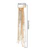 Exaggerated Long Tassel Chain Brooch Metal Heart Pendant Vintage Design Suit Pin Pants Hats Fixed Pin Decorative Accessories