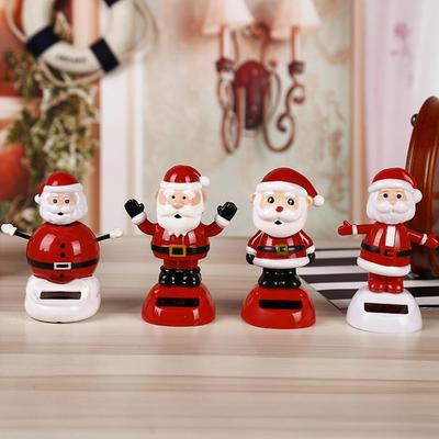 2025 Christmas Cute Car Decoration Solar Dancing Christmas Tree Snowman Santa Elk Automatic Rocking Car Interior Decoration