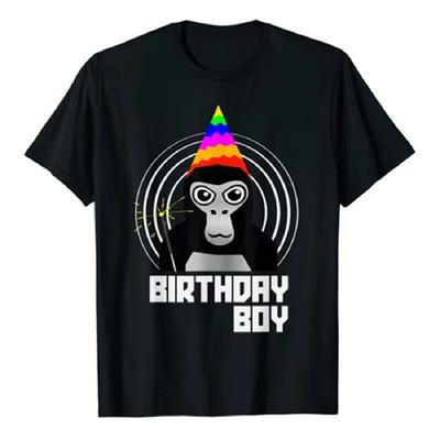 Gorilla Tag Geburtstagskind VR Gamer Shirt für Kinder Teenager T-Shirt Lustiges B-Day Geschenk Niedliches Grafik-T-Shirt Oberteil Kurzarmblusen Geschenk