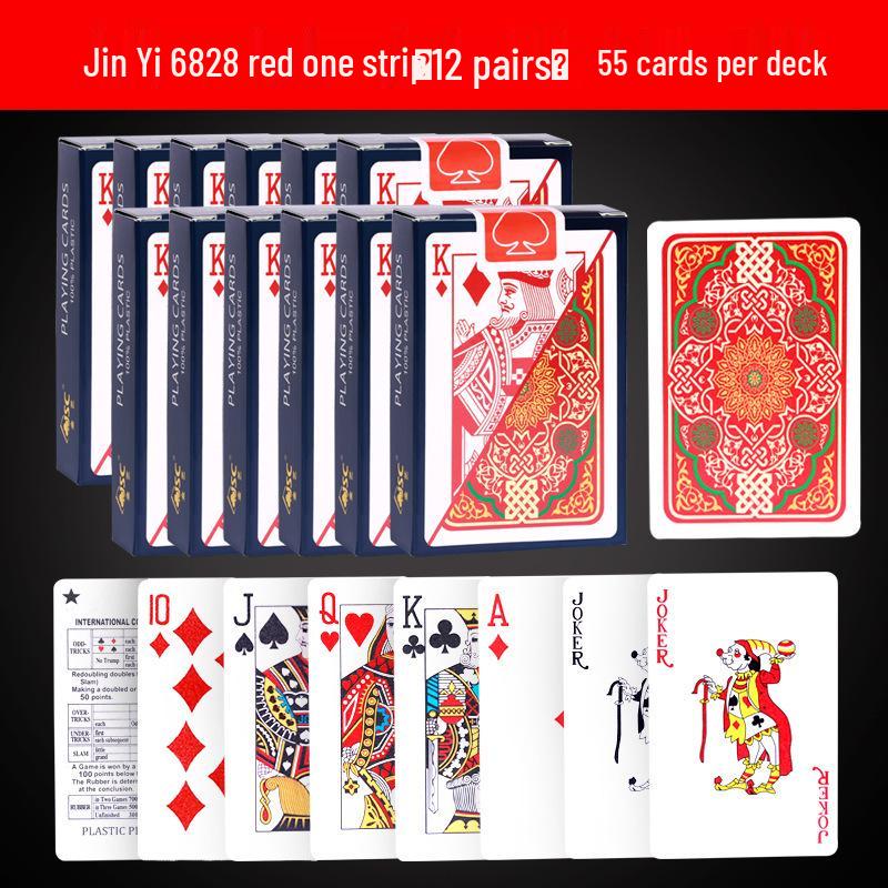 Premium Frosted Golden PVC Poker Cards: Waterproof, Durable, Washable, Fold-Resistant, Perfect for Guandan and Doudizhu.