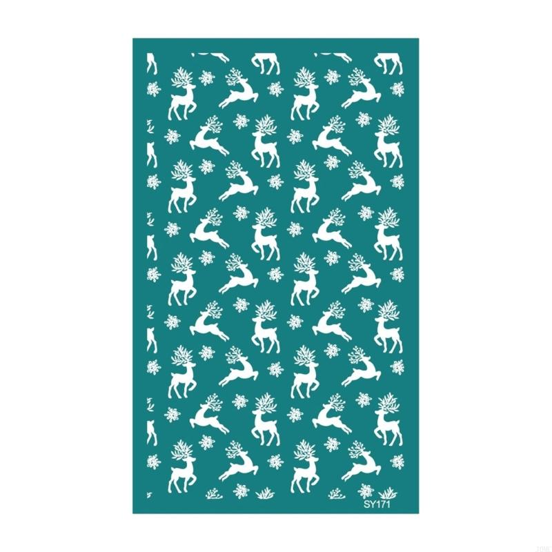 J0MC Многоразовые Рождественские Трафареты для Шелкографии Серьги-Снежинки Трафареты для Шелкографии для Футболки Декора Окна