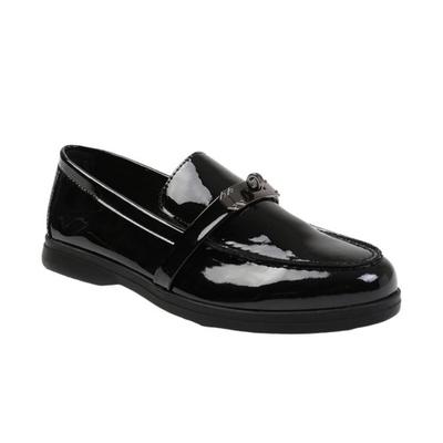 Womens/Ladies Monaco Metal Detail Wide Loafers