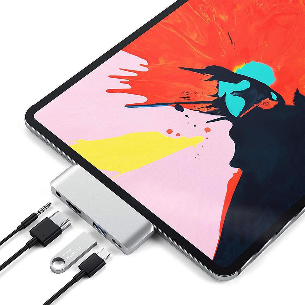 

Концентратор USB-C: Док-станция расширения 4-в-1 для iPad, игровой консоли, мобильного телефона и компьютера