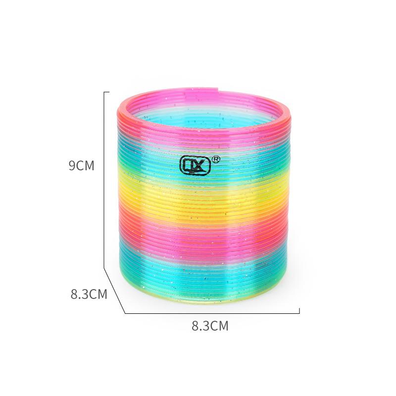 Rainbow Magnic Spring For Children, Plastic Coil, Educational Toys, Playing In House, Indoor And Outdoor, Party Favors Gifts