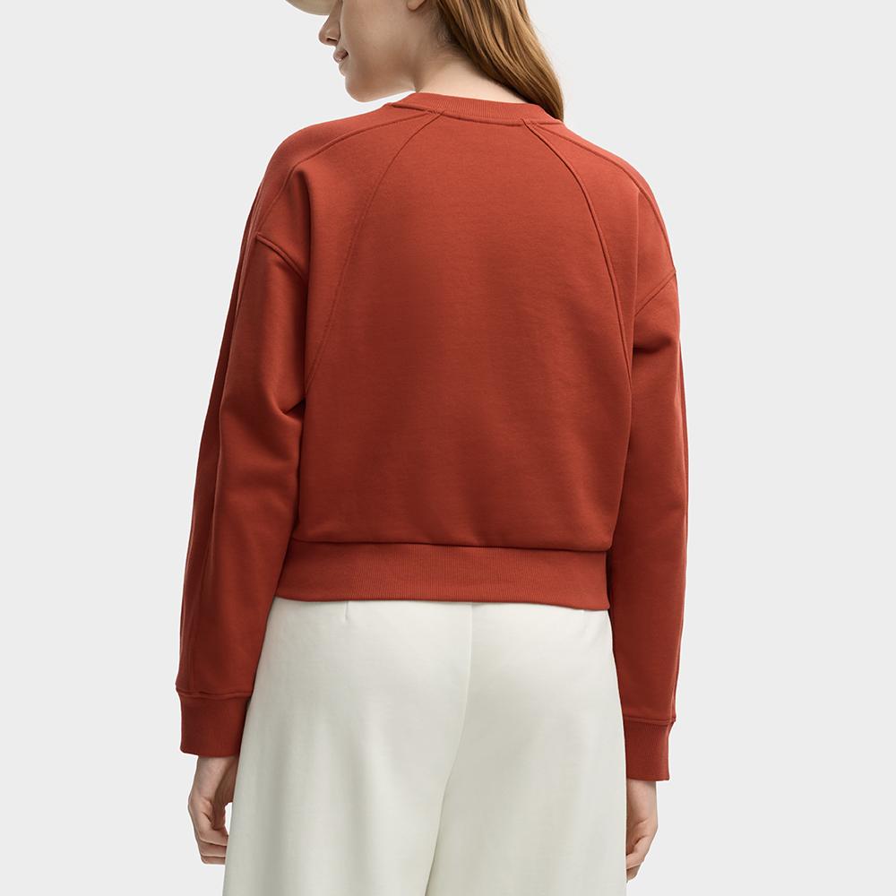 Fila Original Casual Classic Versatile Soft Comfortable Loose Pullover Sweatshirt Women Sweatshirt Water-Red F11W549207FRD