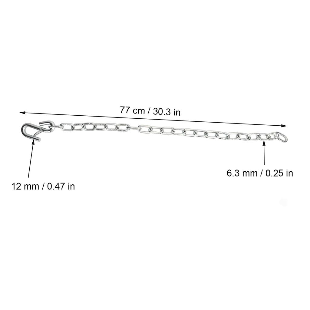 Anhänger Sicherheitskette, Hält großer Zugkraft stand 3500 lbs Tragfähigkeit, S-Haken Anhänger Sicherheitskette, Passend für Anhänger, Wohnmobile