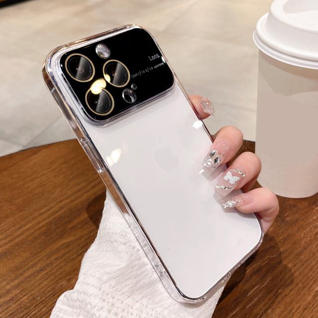 Klare Handyhülle mit Kameraschutz für iPhone 14 Pro Max 14 12 13 Pro Max Transparente stoßfeste Acryl-Stoßstange Harte Rückabdeckung