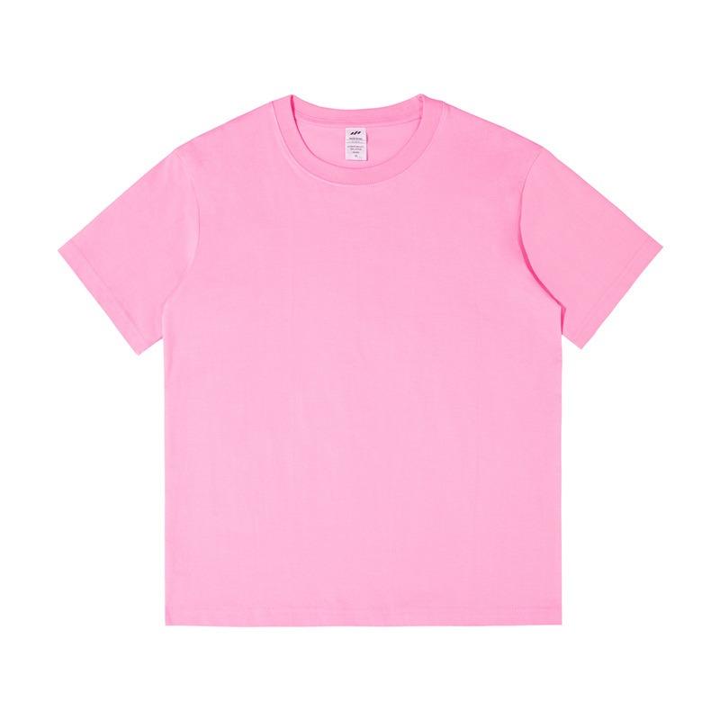 Quality Cotton Candy Colors Tshirts Men Women Short Sleeve Fashion Trend Clothing Tees S-4XL