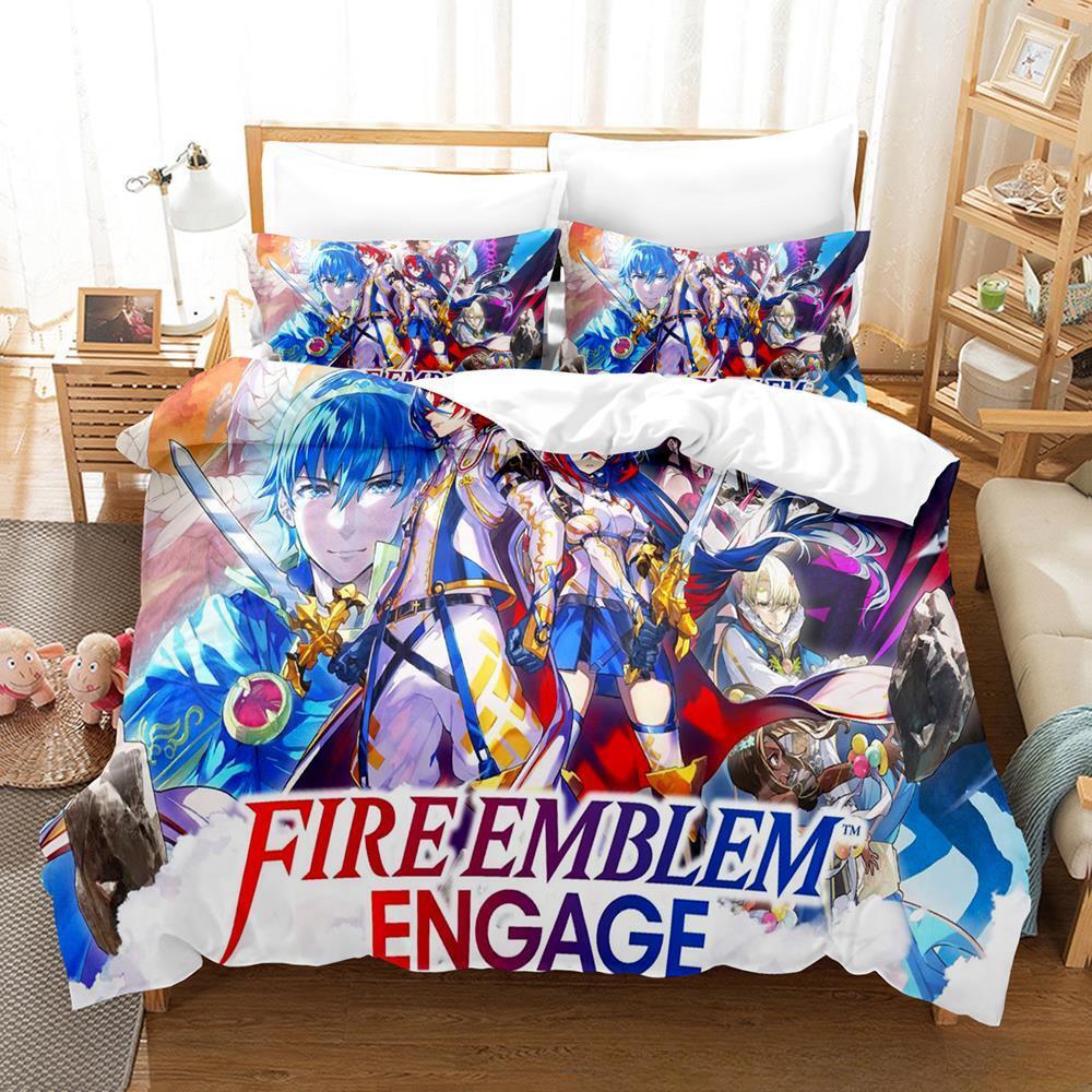 Game Fire Emblem Engage Bedding Set Duvet Cover Comforter Bed Set Quilt Cover Pillowcase King Queen Twin Size Boys Girls Adult