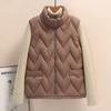 Down Cotton Vest Women's Autumn and Winter Fashion Vest Jacket Loose and Light Vest