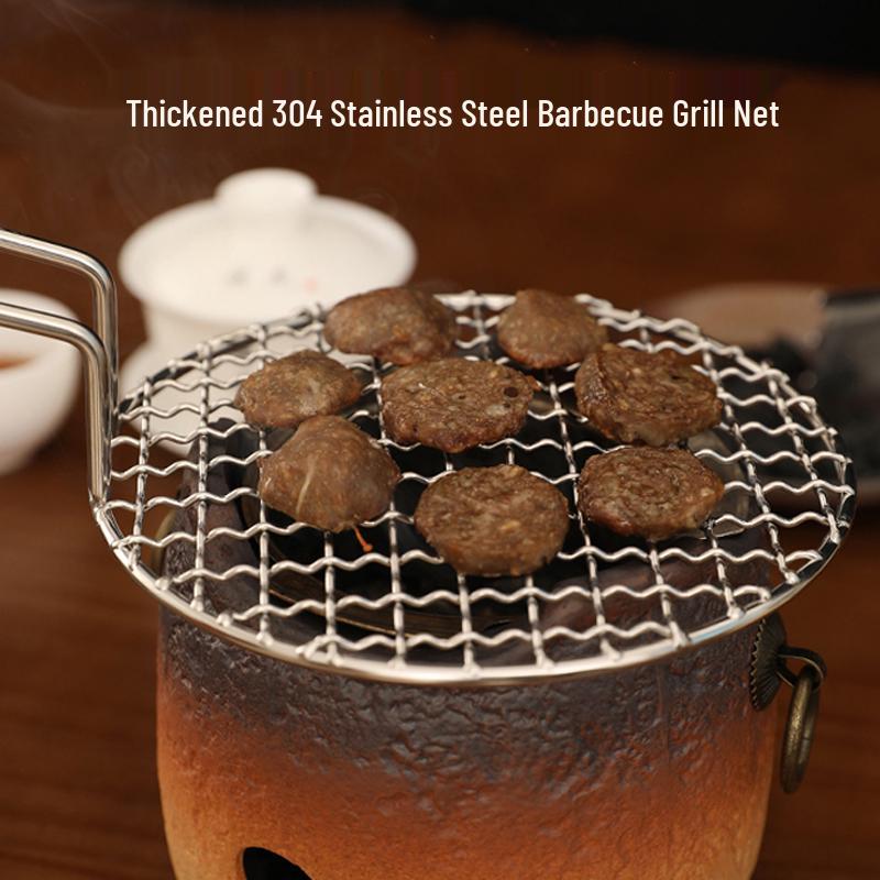 Round 304 Stainless Steel Barbecue Net and Tea Stove Grate Accessory