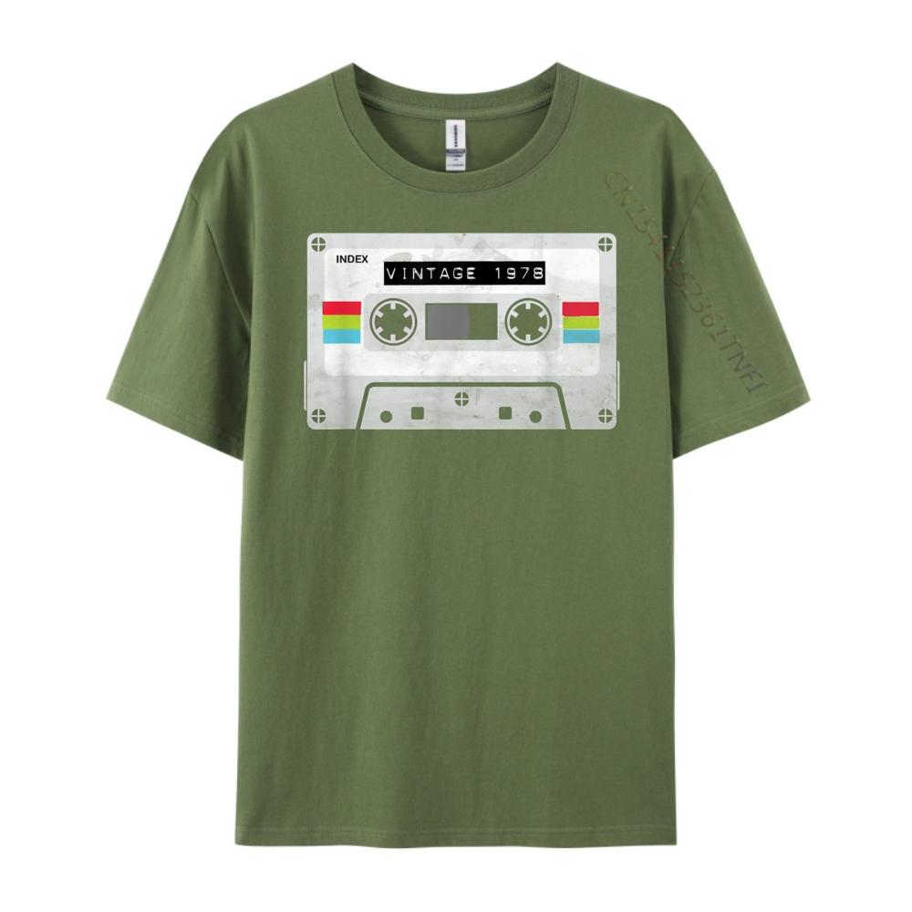 Vintage Cassette Tape 1978 Tshirt Woman Funny Shirts Men Fashionable and Trendy Meme TShirts Character
