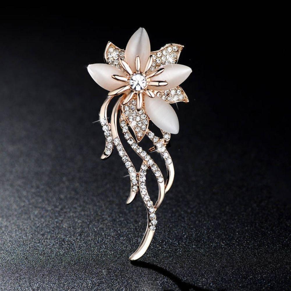 Diamante Brooch Crystal Collar Pin New Wedding Corsage Pin