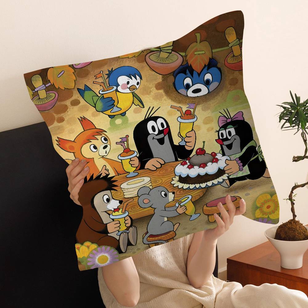 Cute The Little Mole Art Cushion Cover Decorative Pillow Sofa Home Decor Case Pillow Cases