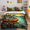 Colorful Canoeing Scene. Bedding Sets Duvet Cover Sets Duvet Covers Pillowcases(1*Duvet Cover 2*Pillowcases Without Duvet Insert)