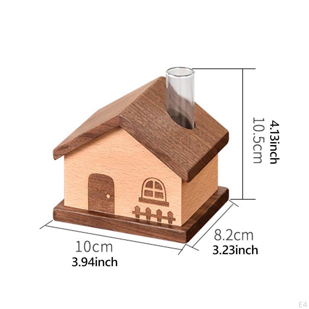 Hausförmige Hydroponische Vase für Blumen, Schreibtischdekoration