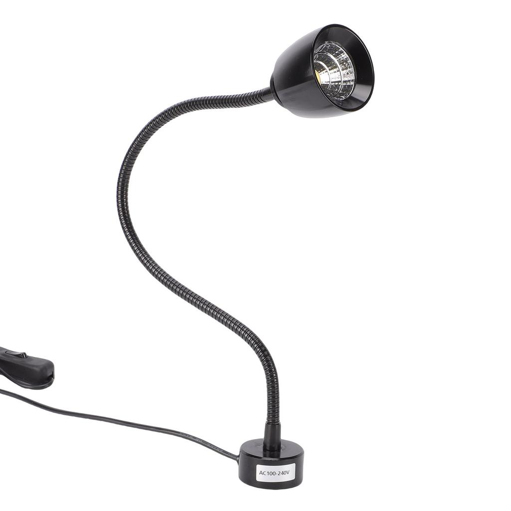 7W LED Light with Flexible Gooseneck and Magnet Base 6000K Work Lamp for Workbench Lathe Grill Workshop Industrial Lighting