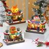 Christmas Rotating Luminous Music Box Decoration, Kitchen Cafe, Children's House, Music Box Gift