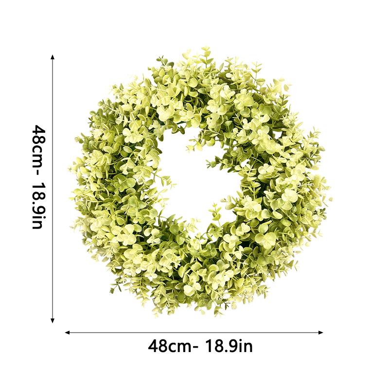 Eucalyptus Green Leaves Wreath - Spring/Summer Door & Window Hanging Decoration
