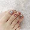 **Gentle Bean Paste Handmade Waterproof Beach Shell Pedicure Stickers (14-Pack)**