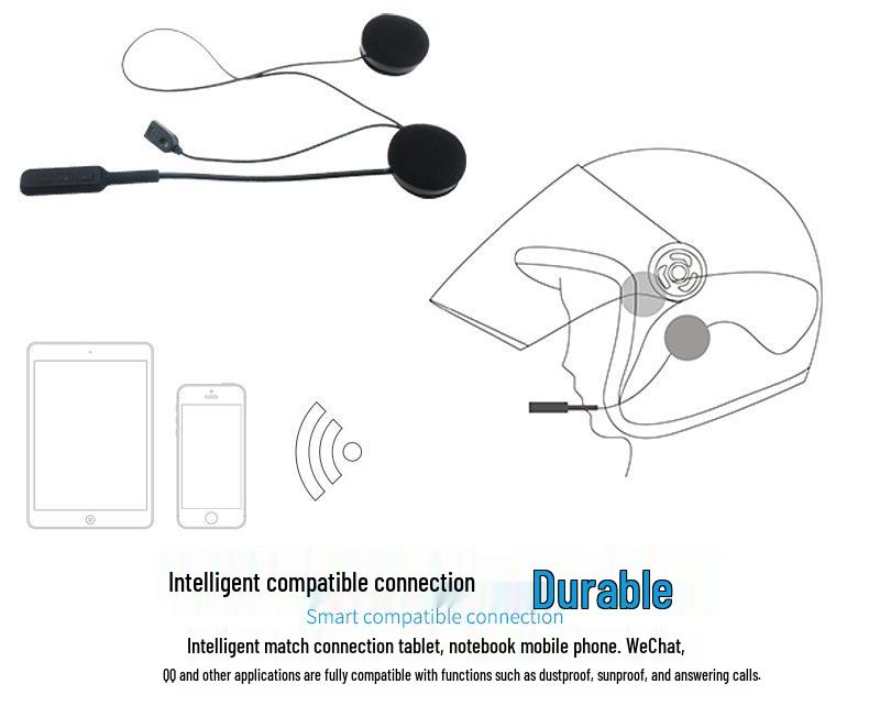 Wireless Bluetooth Headset Motorcycle Intercom for Helmets
