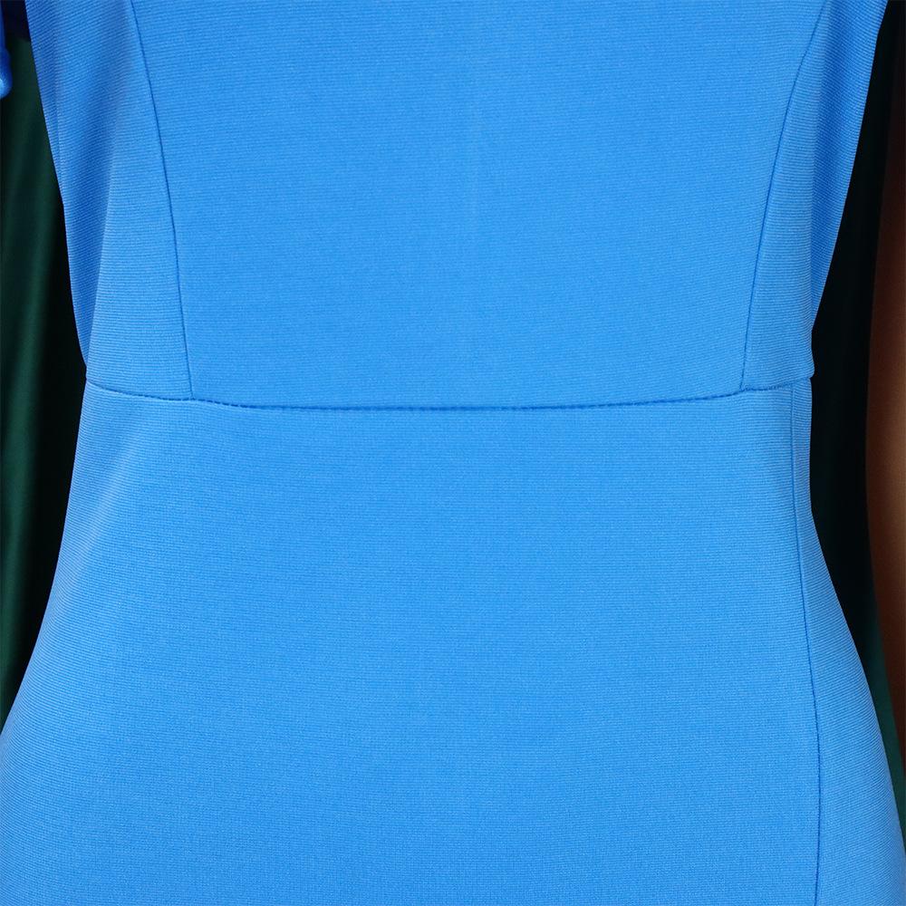 Plus Size Women's Dress Summer Temperament Commuter Square Neck Short-sleeved Sexy Hip Dresses