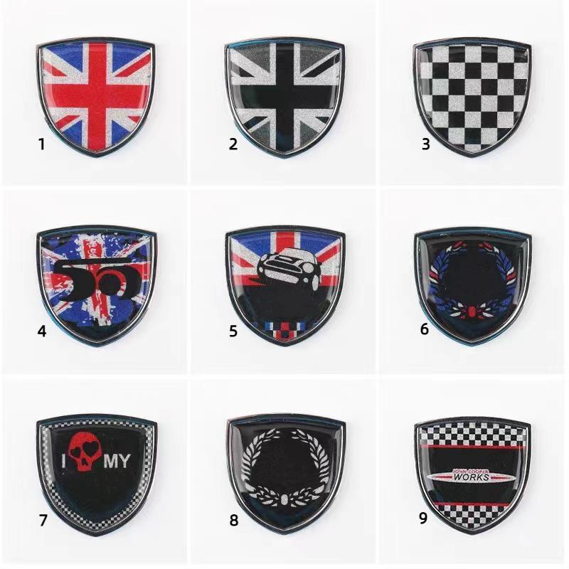 Car Decal Sticker Accessories Alloy Badge Paste Shield Styling Cover Universal For CooperS One F54 F55 F56 F60 R55 R56 R60